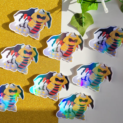 Holographic pokemon sticker of Giratina