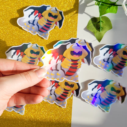 Holographic pokemon sticker of Giratina