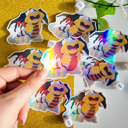 Holographic pokemon sticker of Giratina