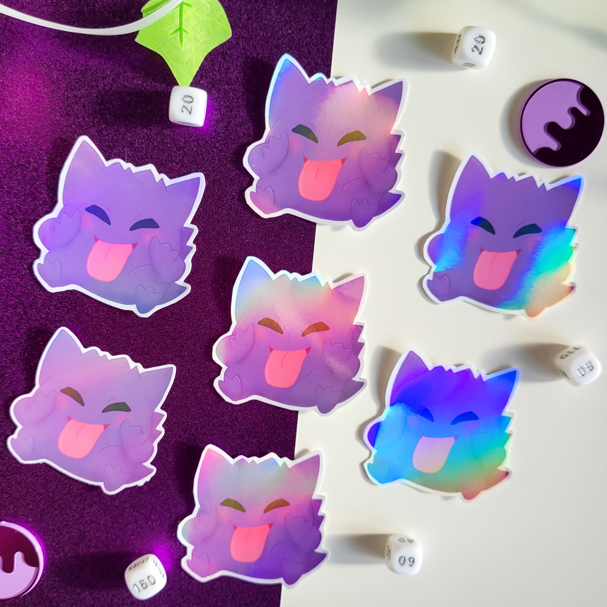 Holographic pokemon sticker of GEngar