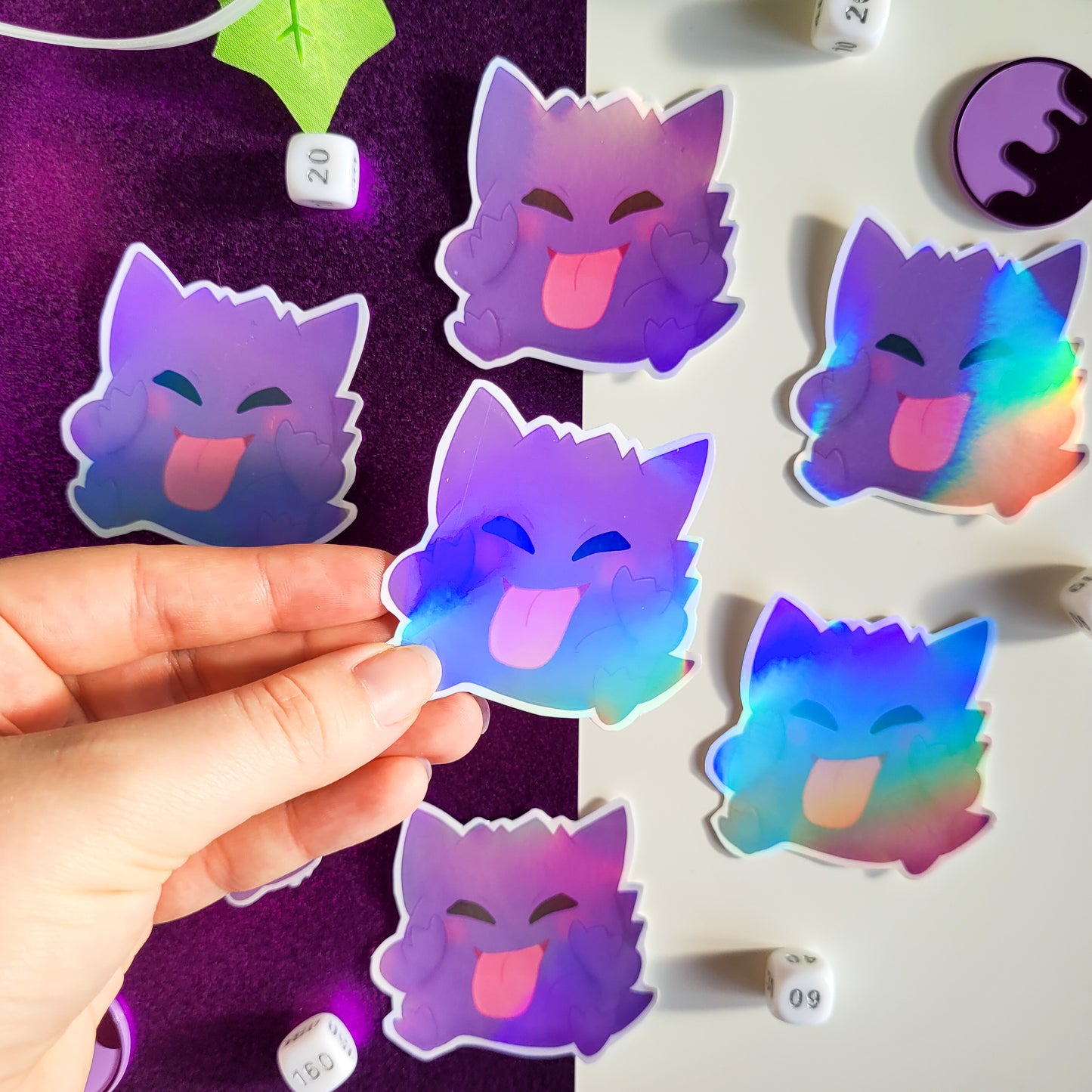 Holographic pokemon sticker of GEngar