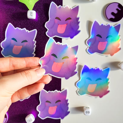 Holographic pokemon sticker of GEngar