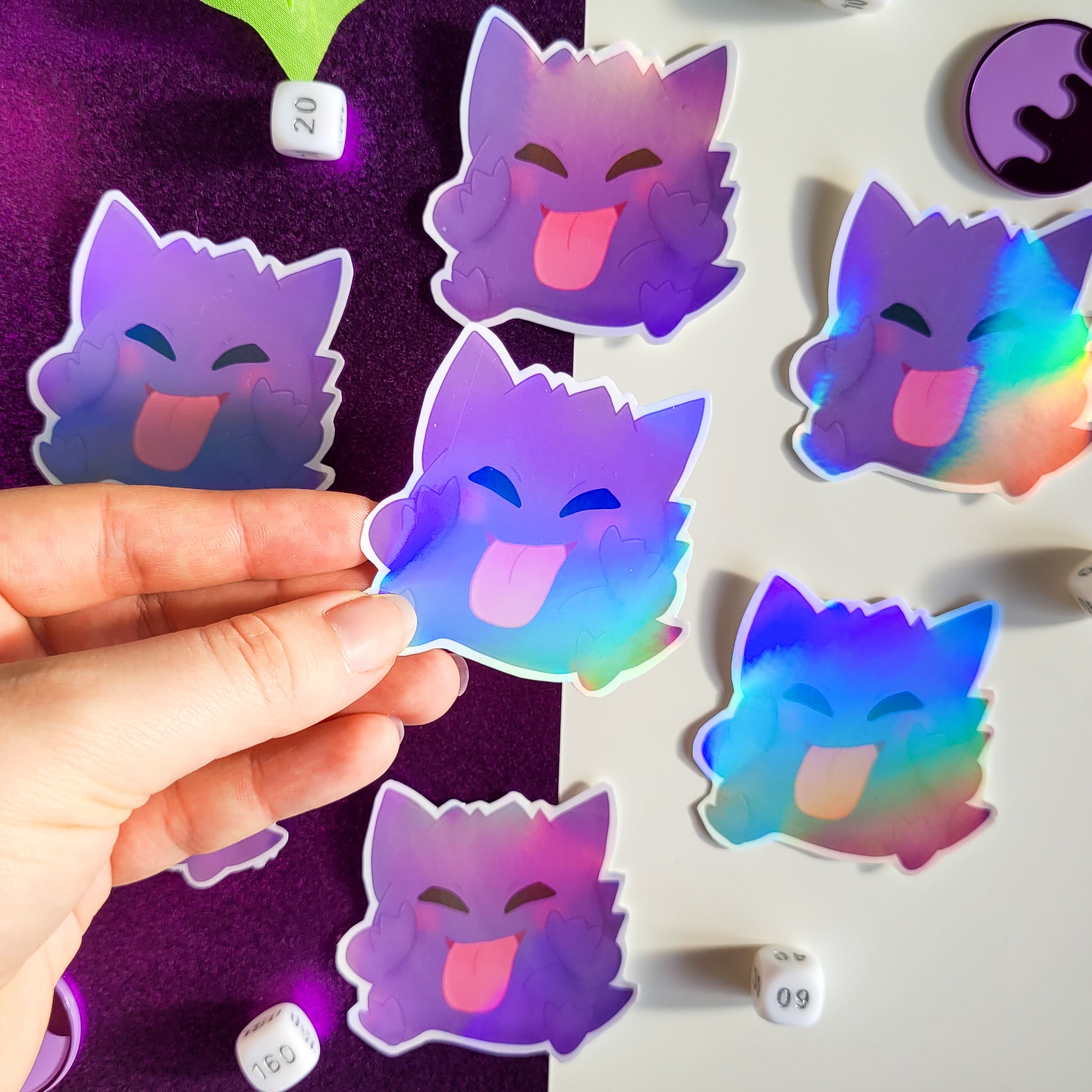 Holographic pokemon sticker of GEngar