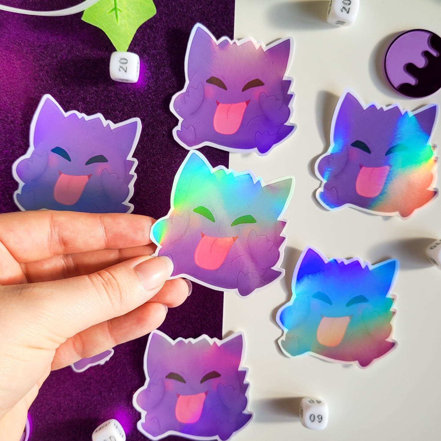 Holographic pokemon sticker of GEngar