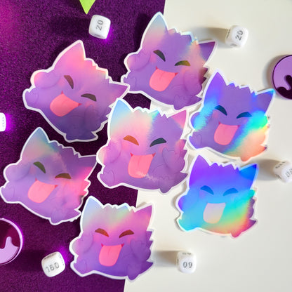 Holographic pokemon sticker of GEngar