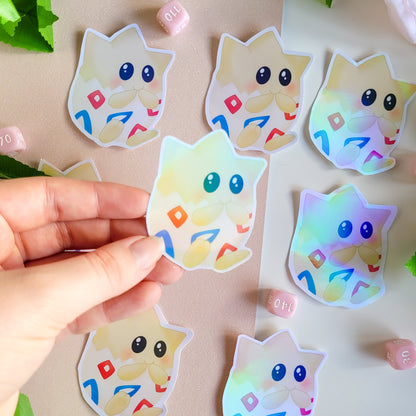 holographic pokemon sticker of togepi