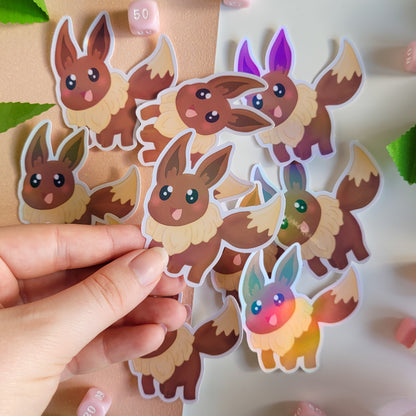 Cute pokemon sticker featuring Eevee