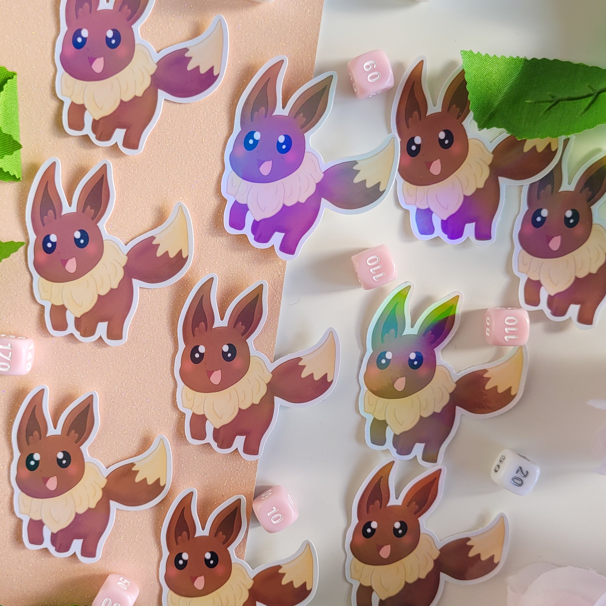 Cute pokemon sticker featuring Eevee