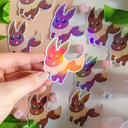 Cute pokemon sticker featuring Eevee