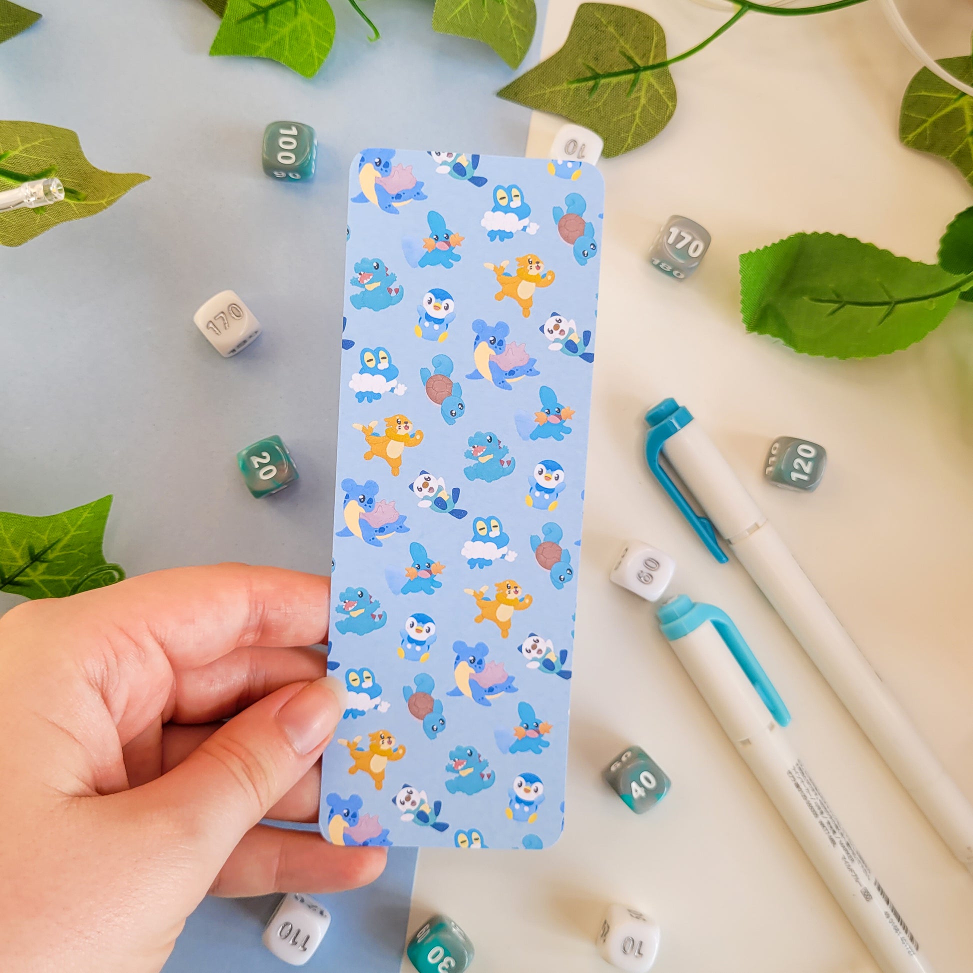 Cute water type pokemon bookmark