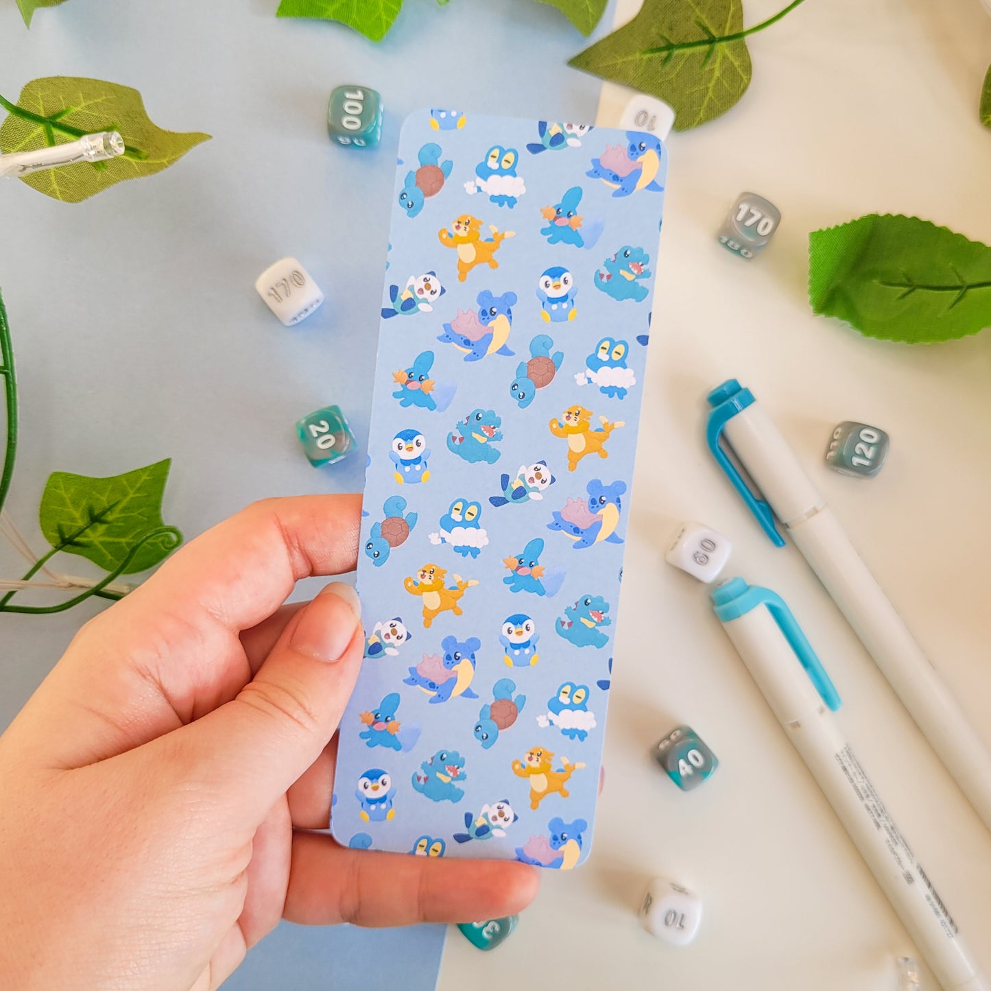 Cute water type pokemon bookmark