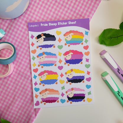 Pride sheep sticker sheet for planning and journalling