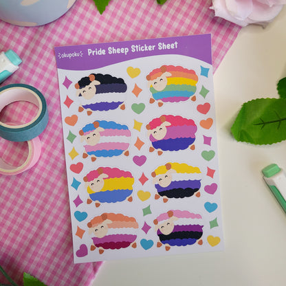 Pride sheep sticker sheet for planning and journalling