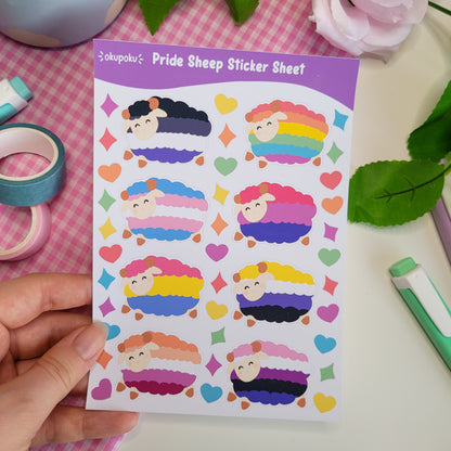 Pride sheep sticker sheet for planning and journalling