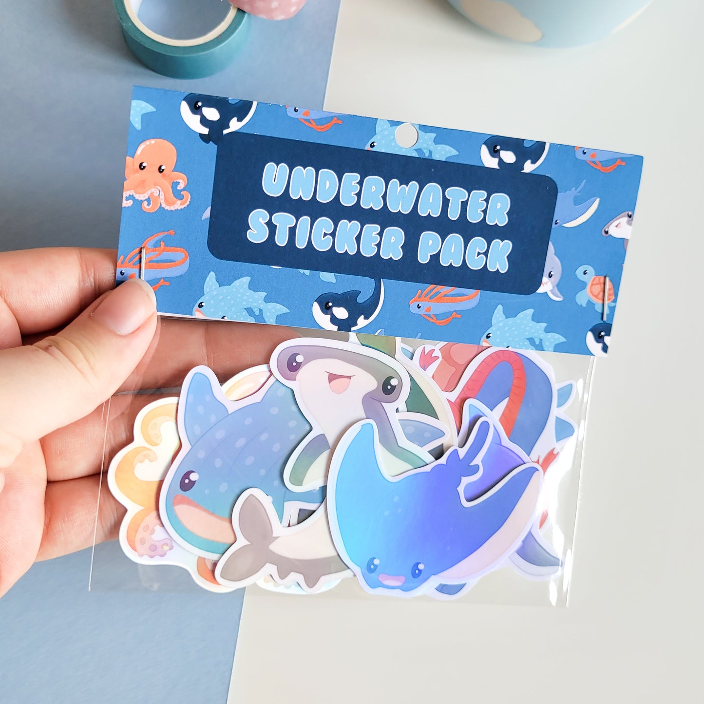 cute underwater sticker pack