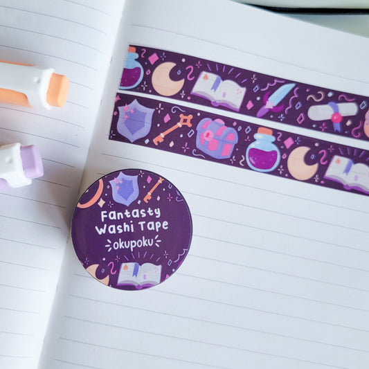 Fantasy themed washi tape for planning and journalling