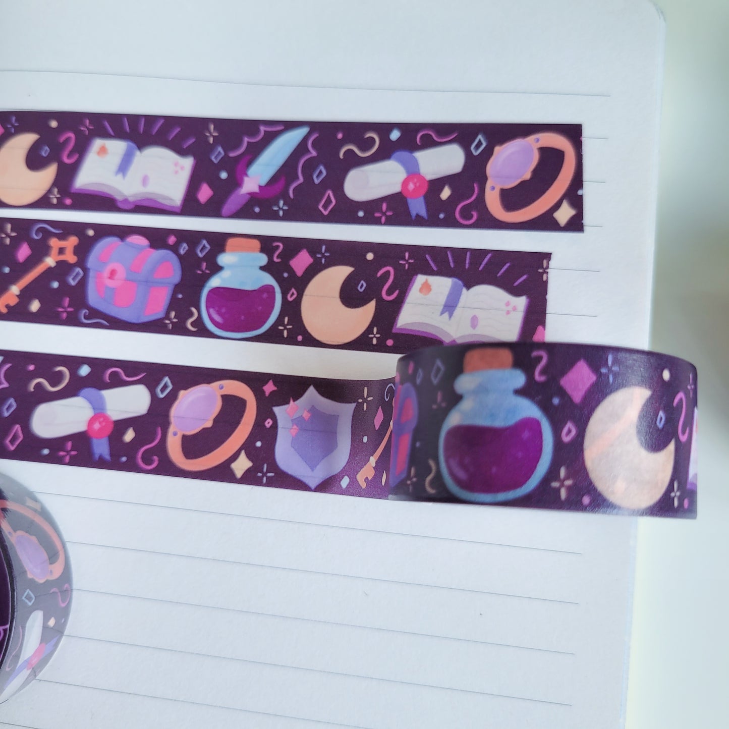 Fantasy themed washi tape for planning and journalling