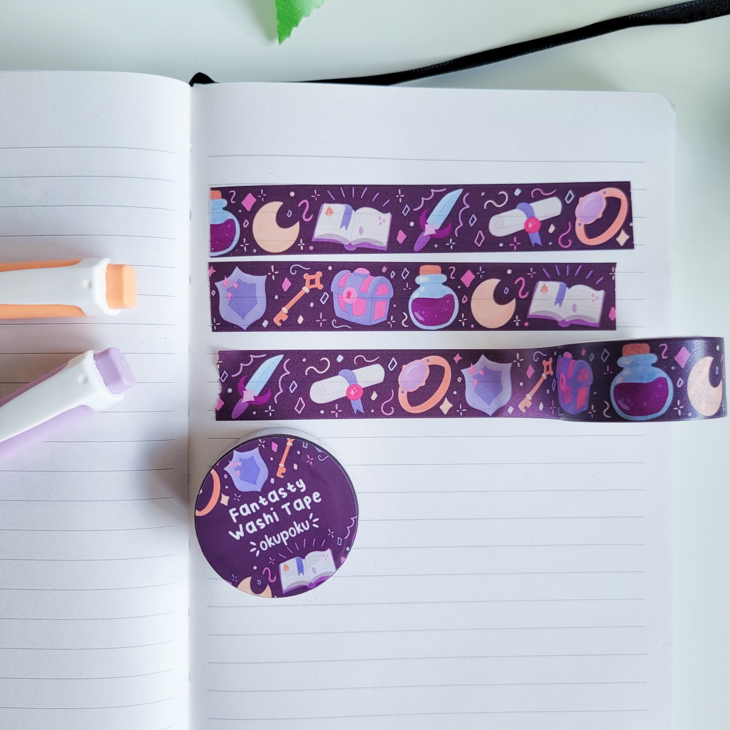 Fantasy themed washi tape for planning and journalling