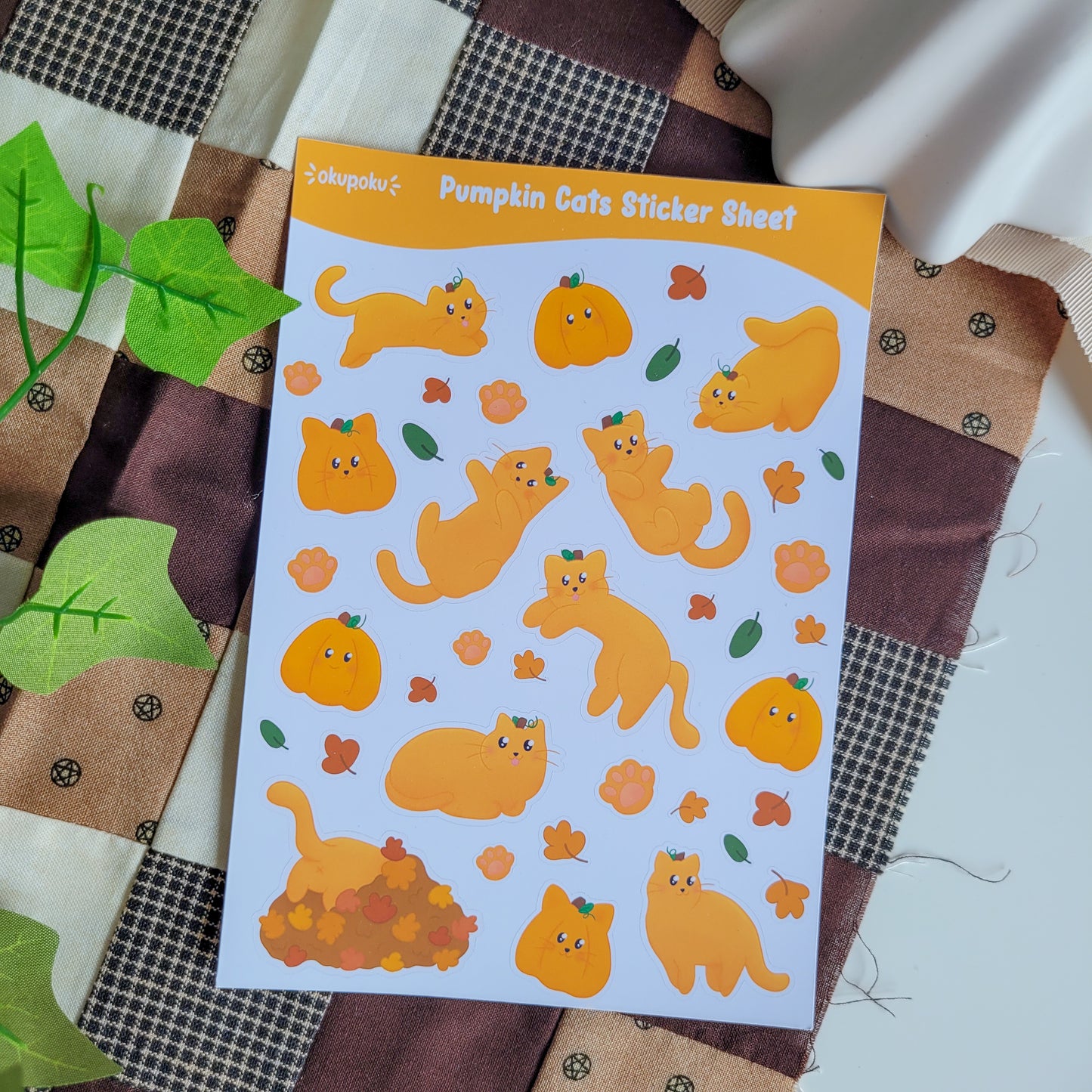 Pumpkin Cats Sticker Sheet