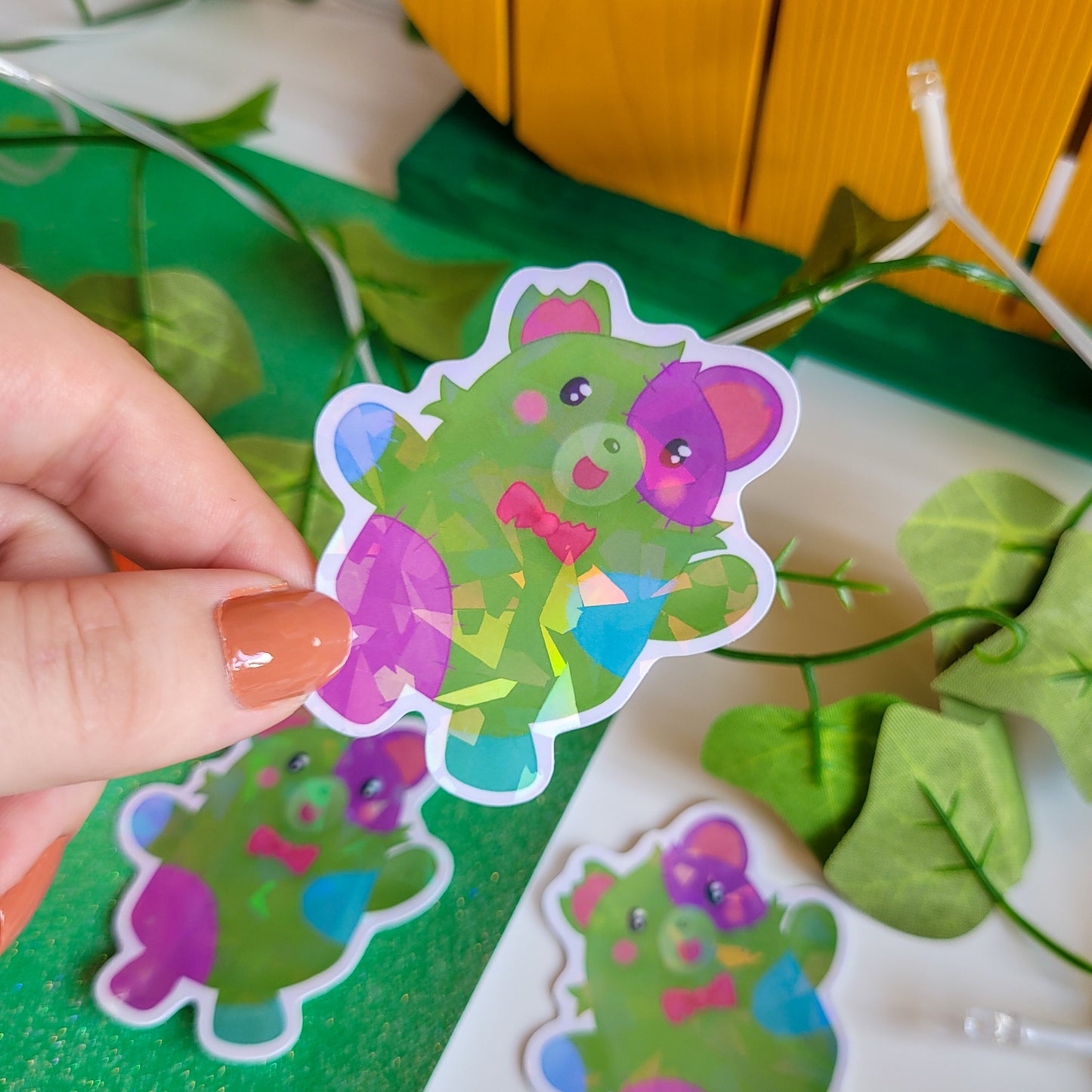 Frankenstein bear, cute bear plushie sticker halloween themed sticker