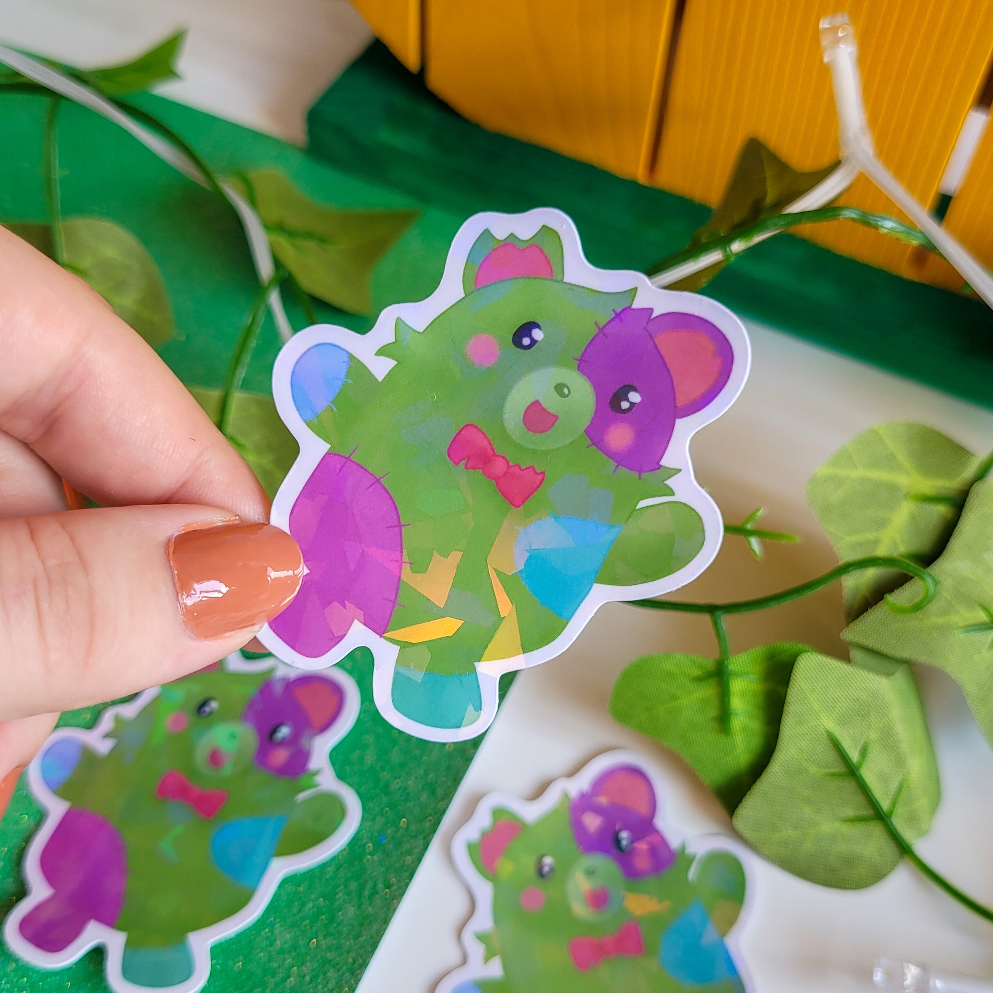 Frankenstein bear, cute bear plushie sticker halloween themed sticker