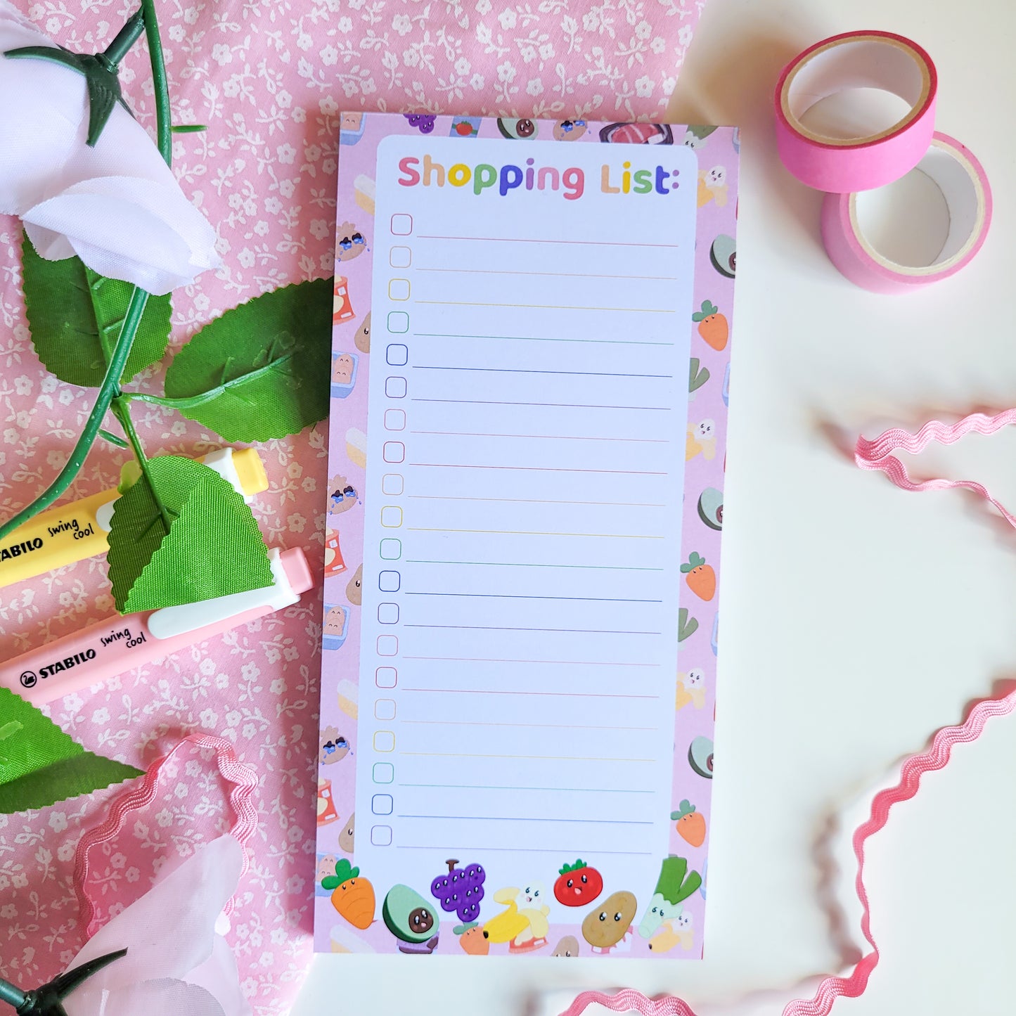 Shopping List and Meal Planner Magnetic Notepad Bundle