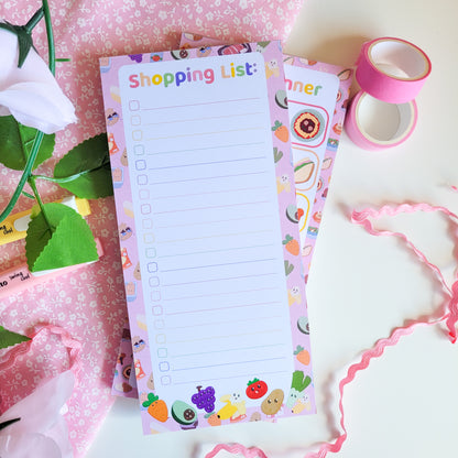 Shopping List and Meal Planner Magnetic Notepad Bundle