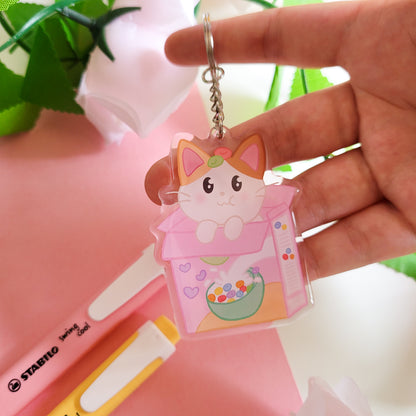 Cereal Cat Keychain