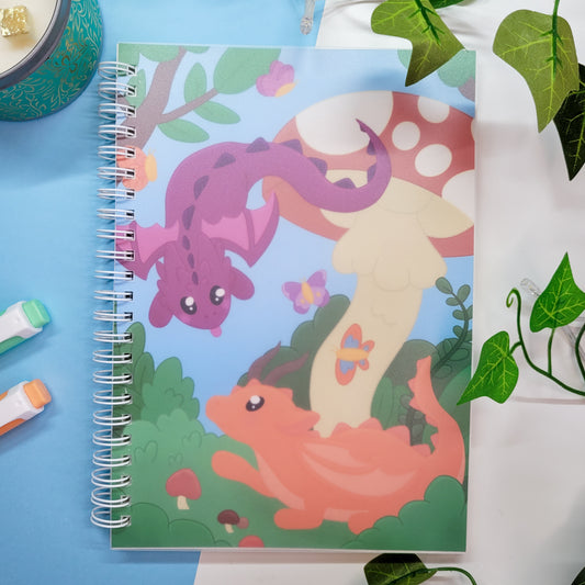 Reusable Sticker Book, Cute Dragons Forest Scene Sticker book