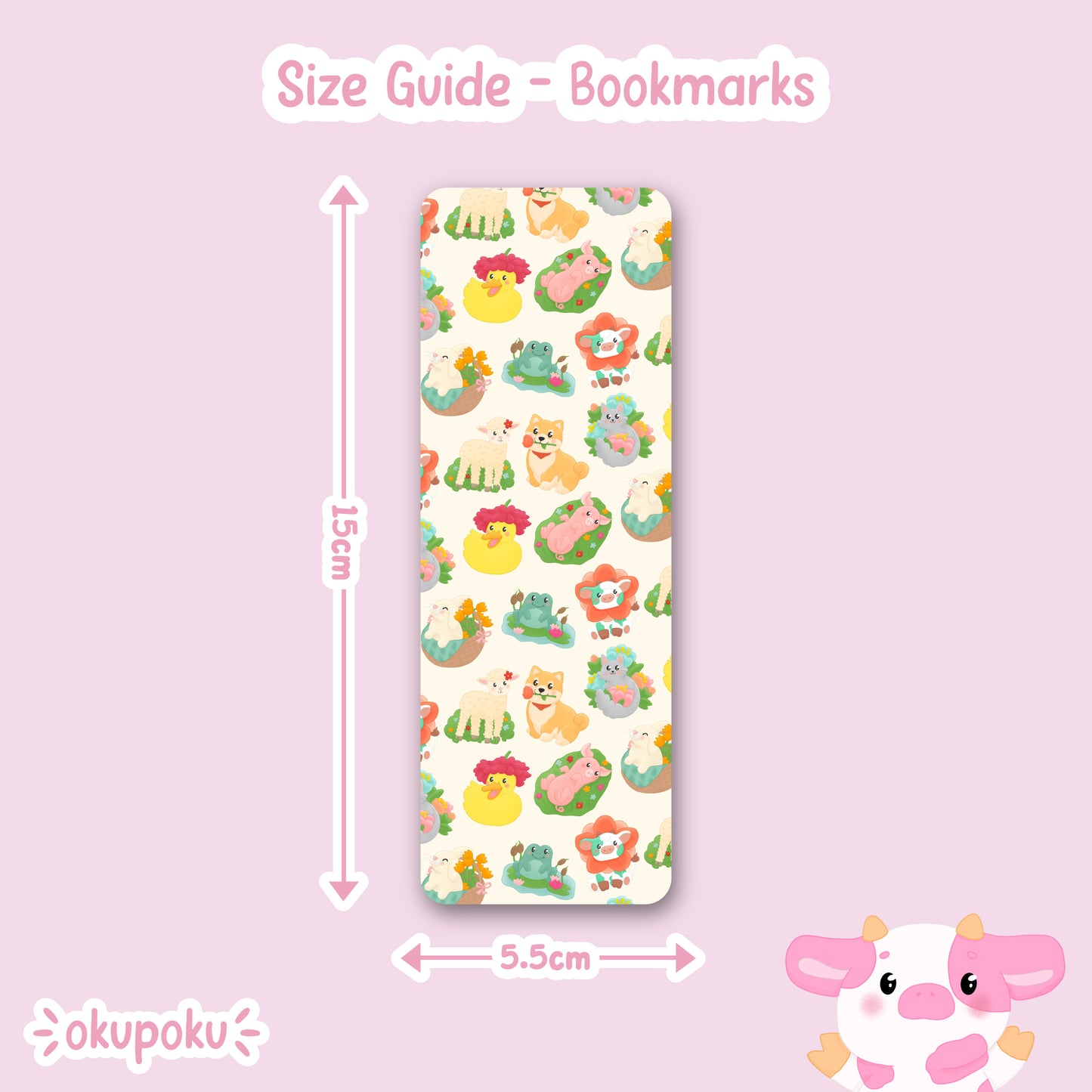 Spring Animals Bookmark