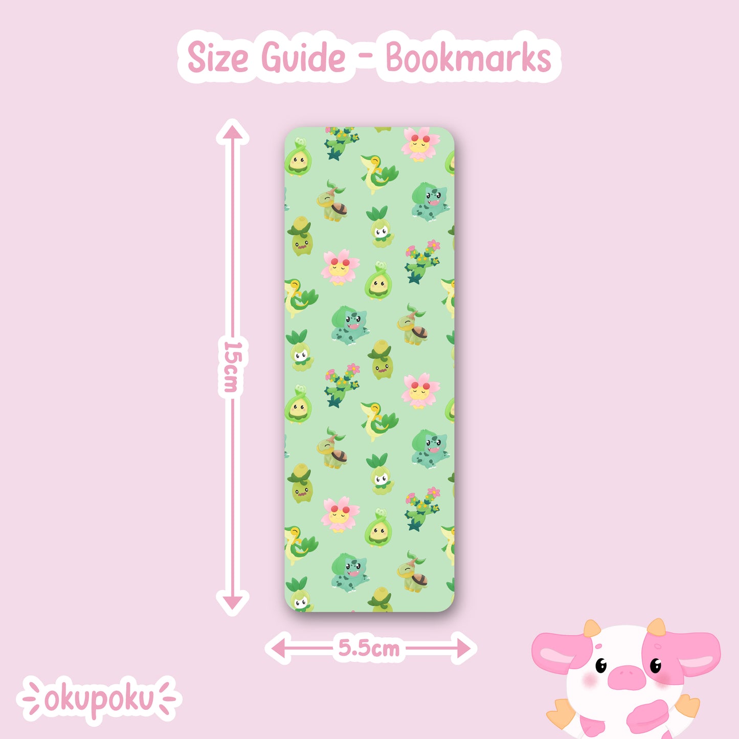 Grass Type Pokemon Bookmark