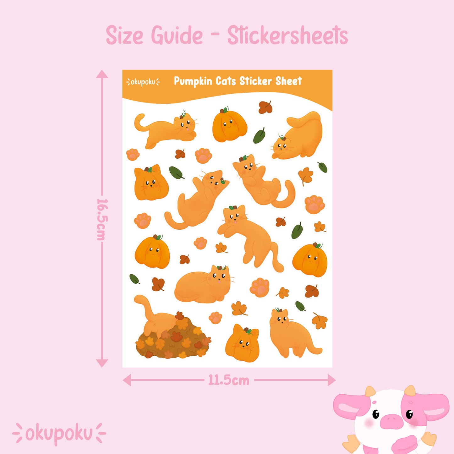 Pumpkin Cats Sticker Sheet