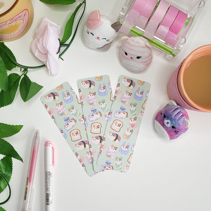 A cute bookmark featurong silly cats