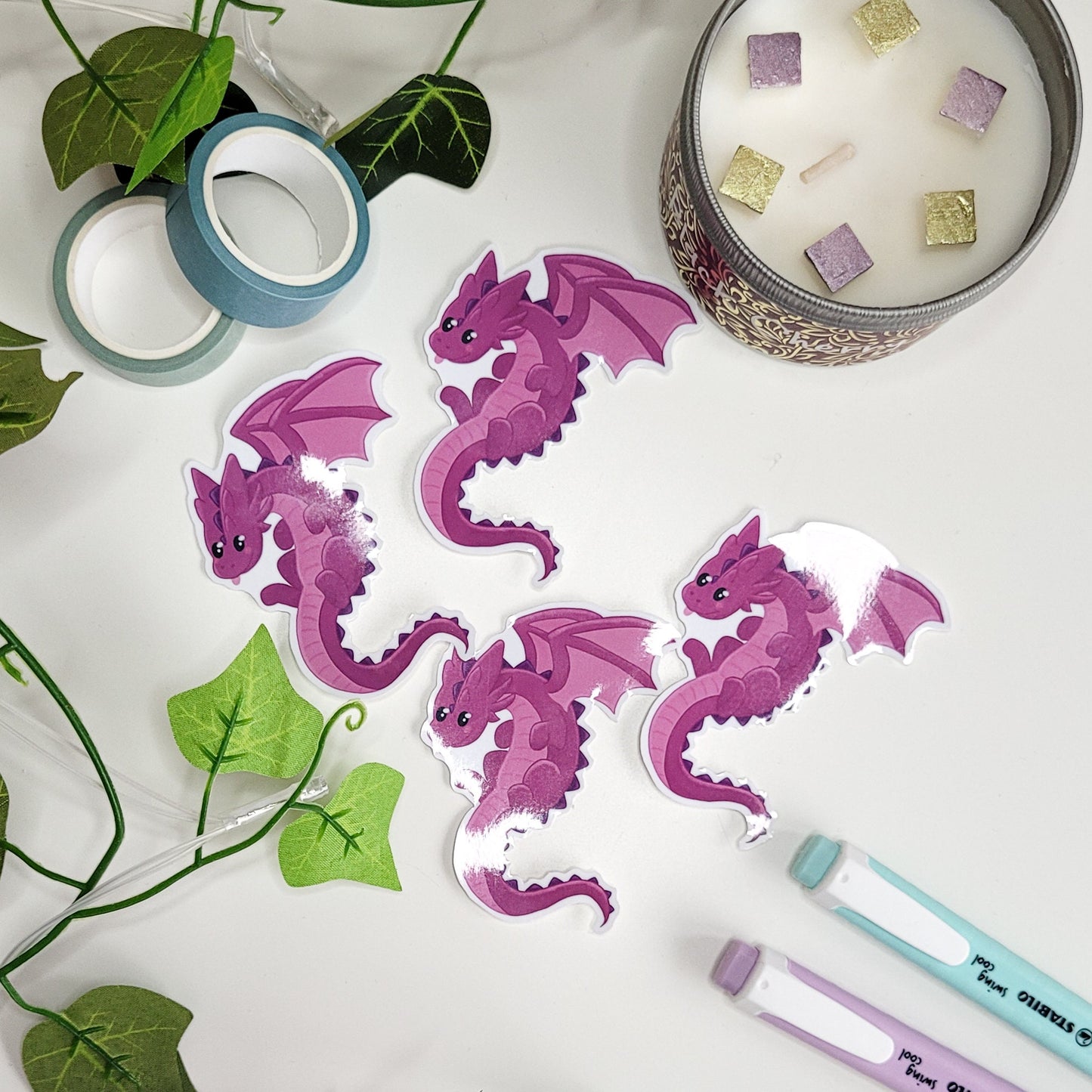 Purple dragon vinyl sticker