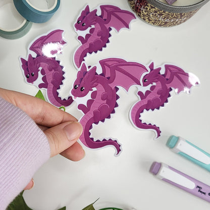 Purple dragon vinyl sticker