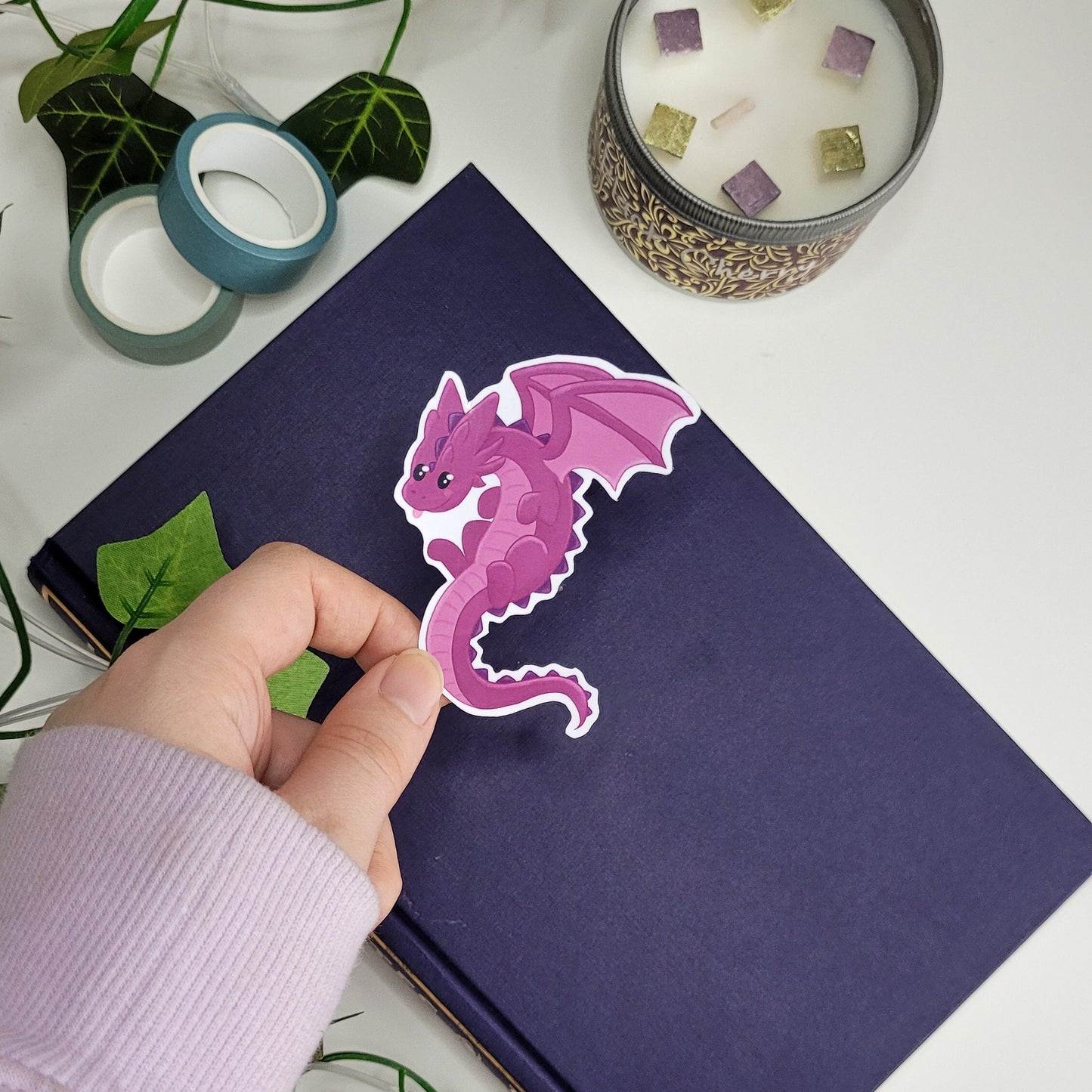 Purple dragon vinyl sticker