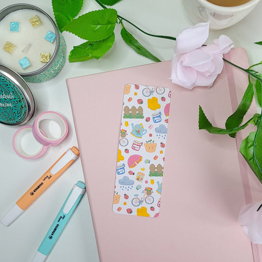 Springcore themed bookmark featuring cute illustrations