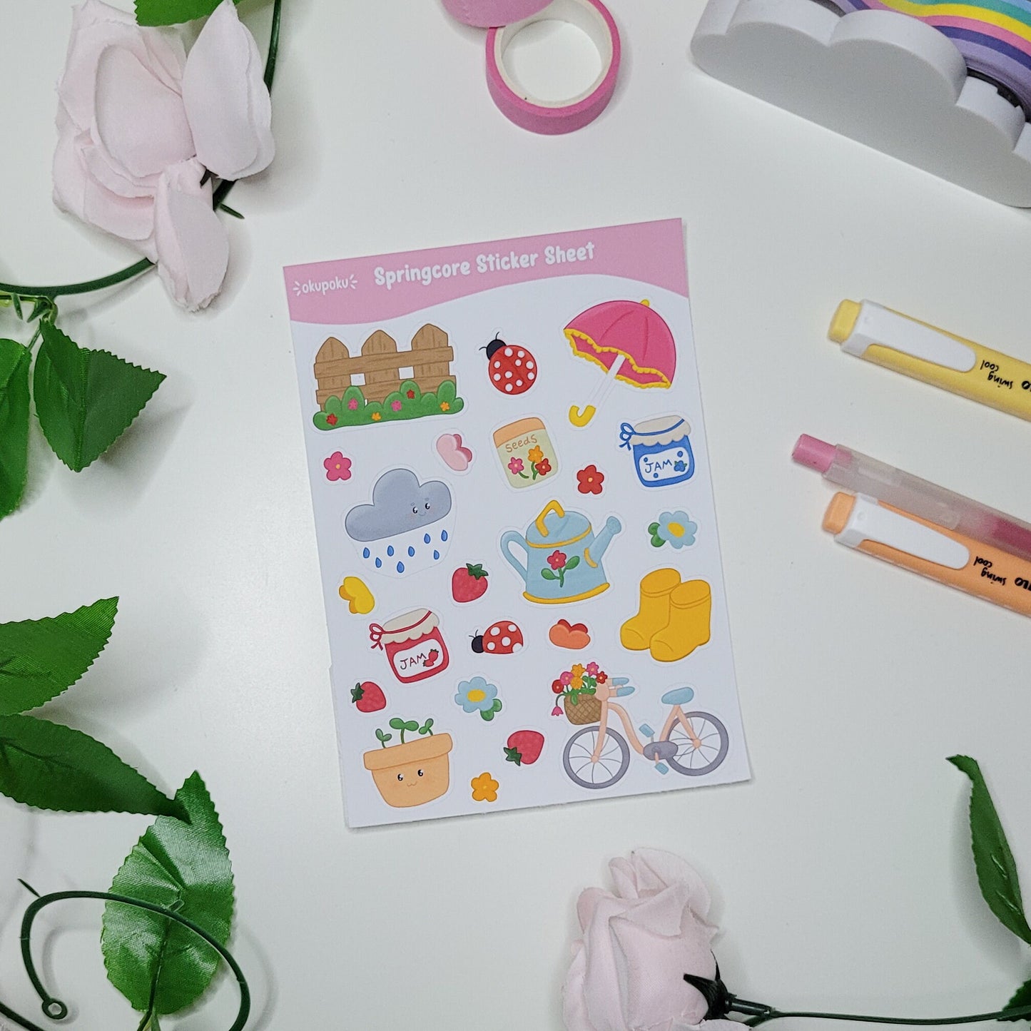 Springcore sticker sheet perfect for planning and journalling