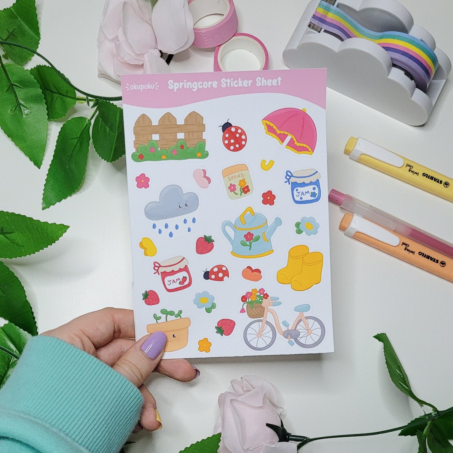 Springcore sticker sheet perfect for planning and journalling